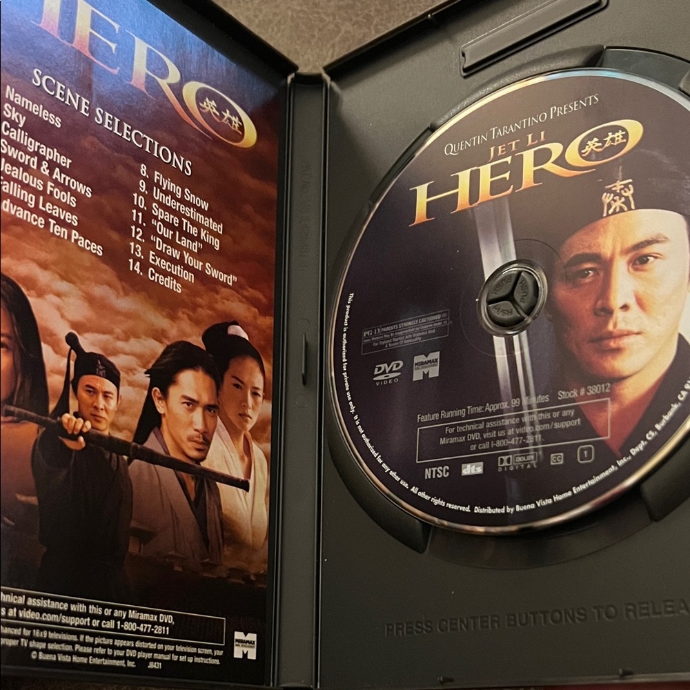 Jet Li Hero DVD - Picture 2 of 2